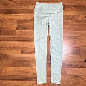 Spiritual Gangster Love Sculpt Ada Hw Legging 7/8 Size Large Aqua Sun‎ Bursts